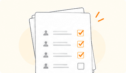 Stack of paper attendance registers